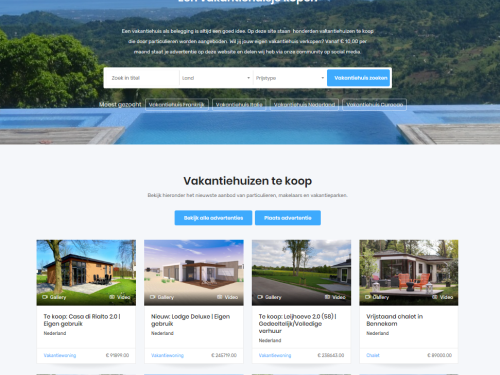Automatisch vakantiehuizen aanbieden op eenvakantiehuisjekopen.nl